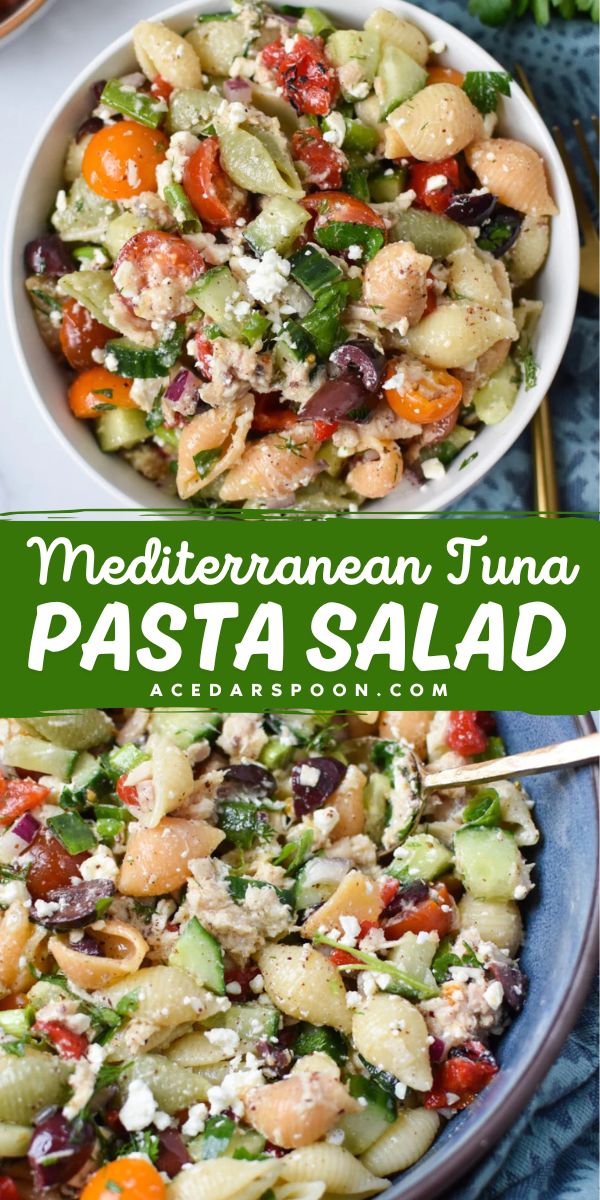 No-Mayo Mediterranean Tuna Pasta Salad: Healthy & High-Protein Meal Prep